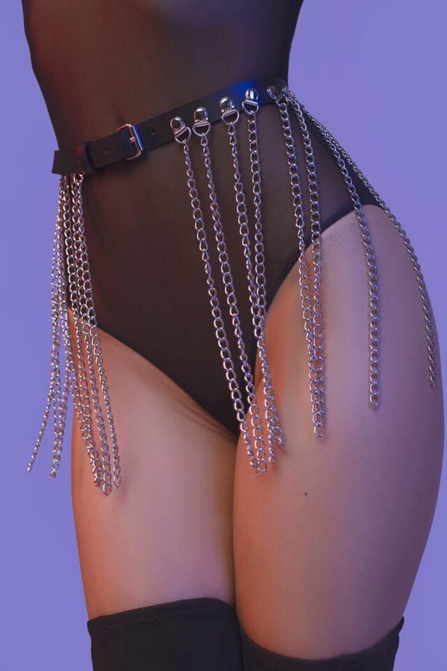 Waist Chain Leather Fantasy Harness