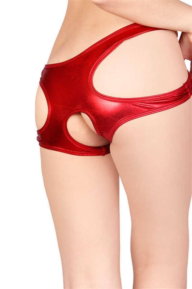 Red Private Area Open Sexy Panties